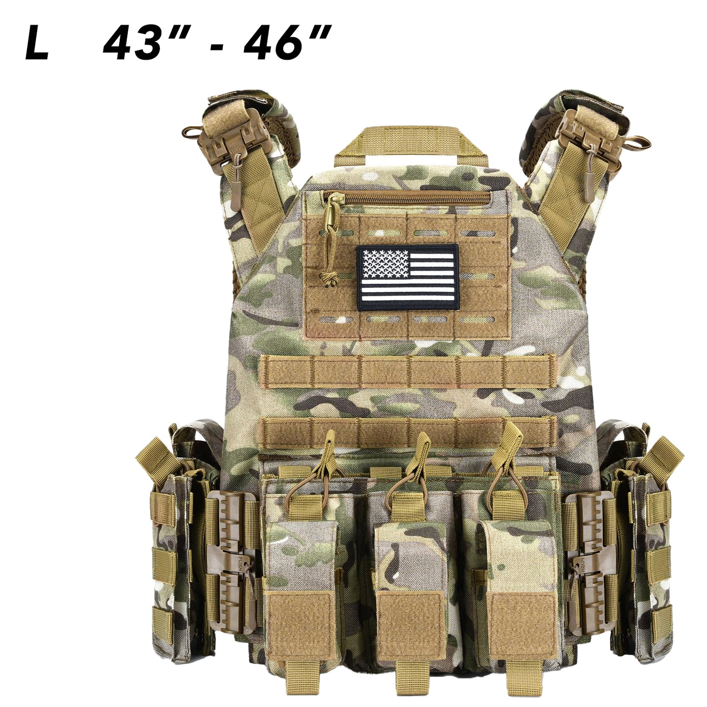 Bravery Tactical Vest – Quick Release Adjustable Weighted Vest for Outdoor Use Breathable & Modular Design