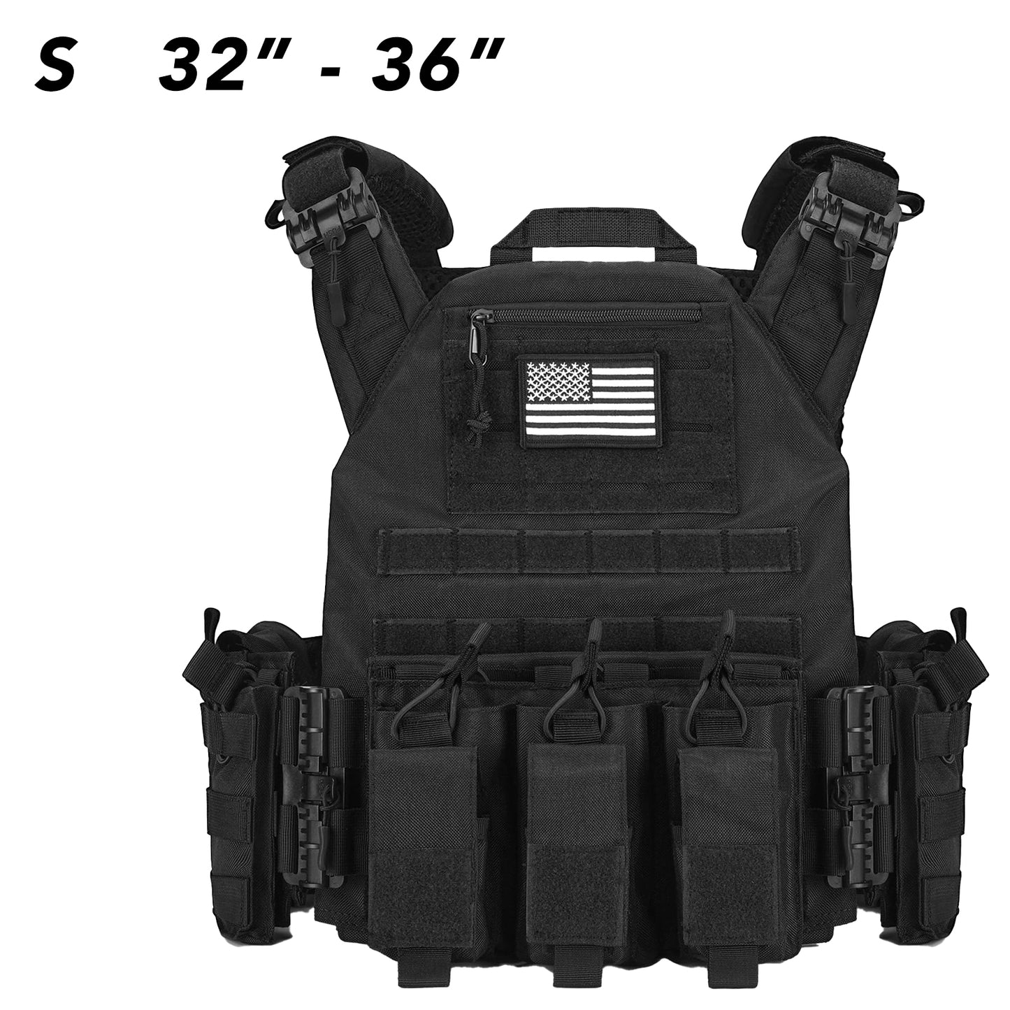 Bravery Tactical Vest – Quick Release Adjustable Weighted Vest for Outdoor Use Breathable & Modular Design