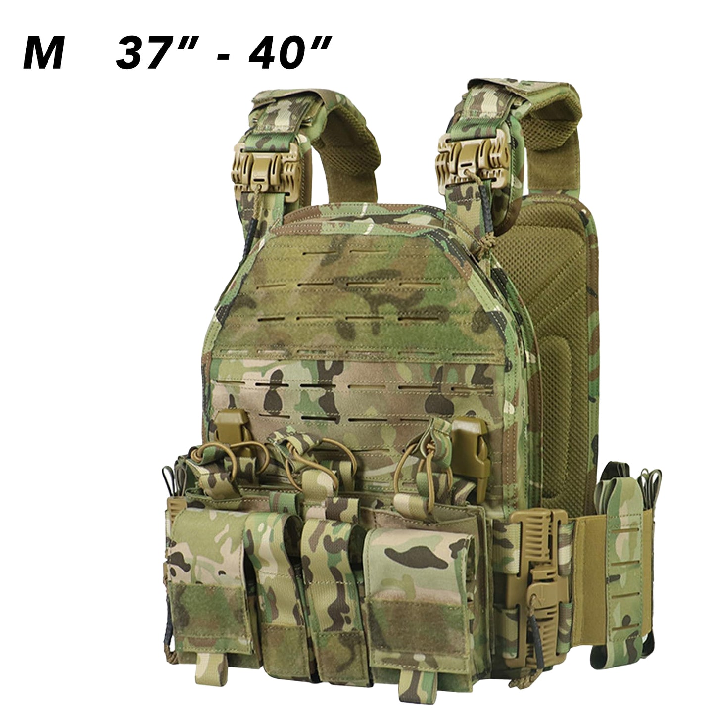 Bravery Tactical Vest - Lightweight MOLLE Quick Release with Magazine Placard
