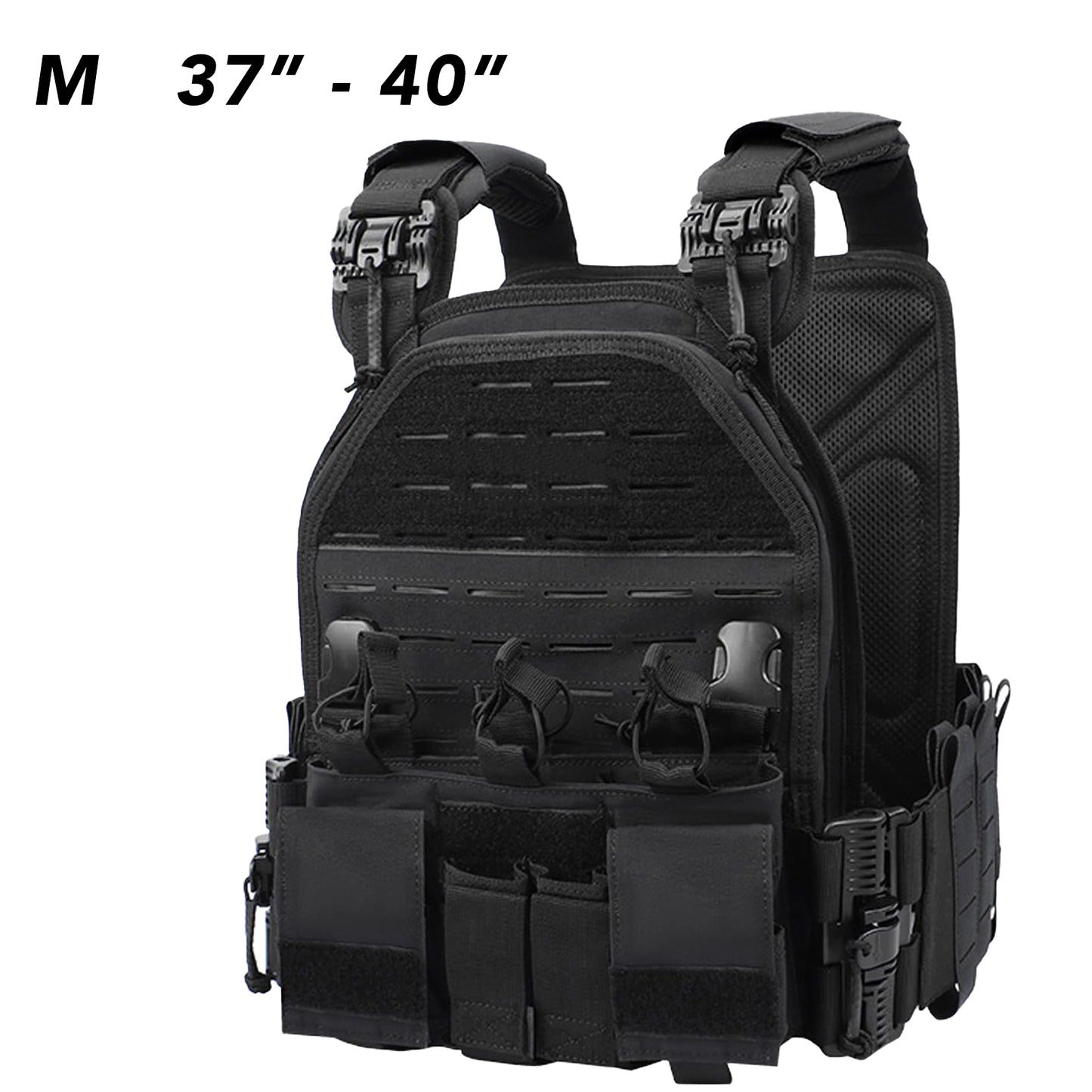 Bravery Tactical Vest - Lightweight MOLLE Quick Release with Magazine Placard