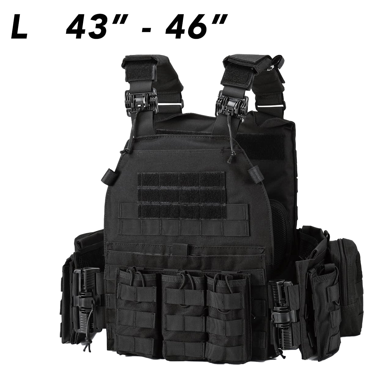 Bravery Tactical Military Vest – MOLLE Airsoft Quick Release Adjustable Modular Design for Men