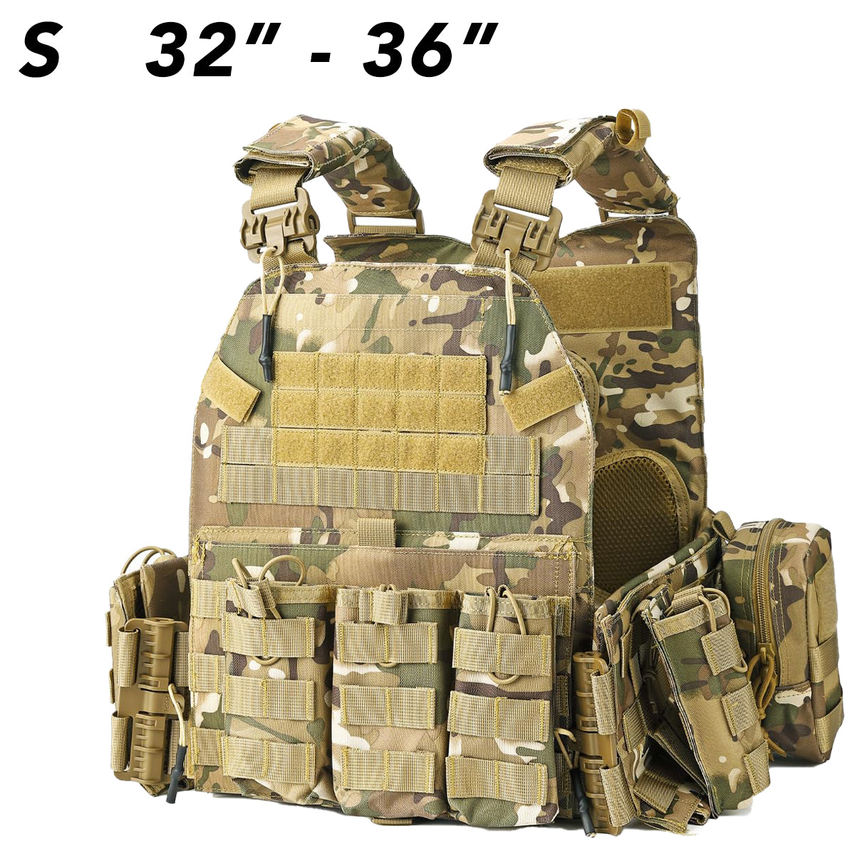 Bravery Tactical Military Vest – MOLLE Airsoft Quick Release Adjustable Modular Design for Men