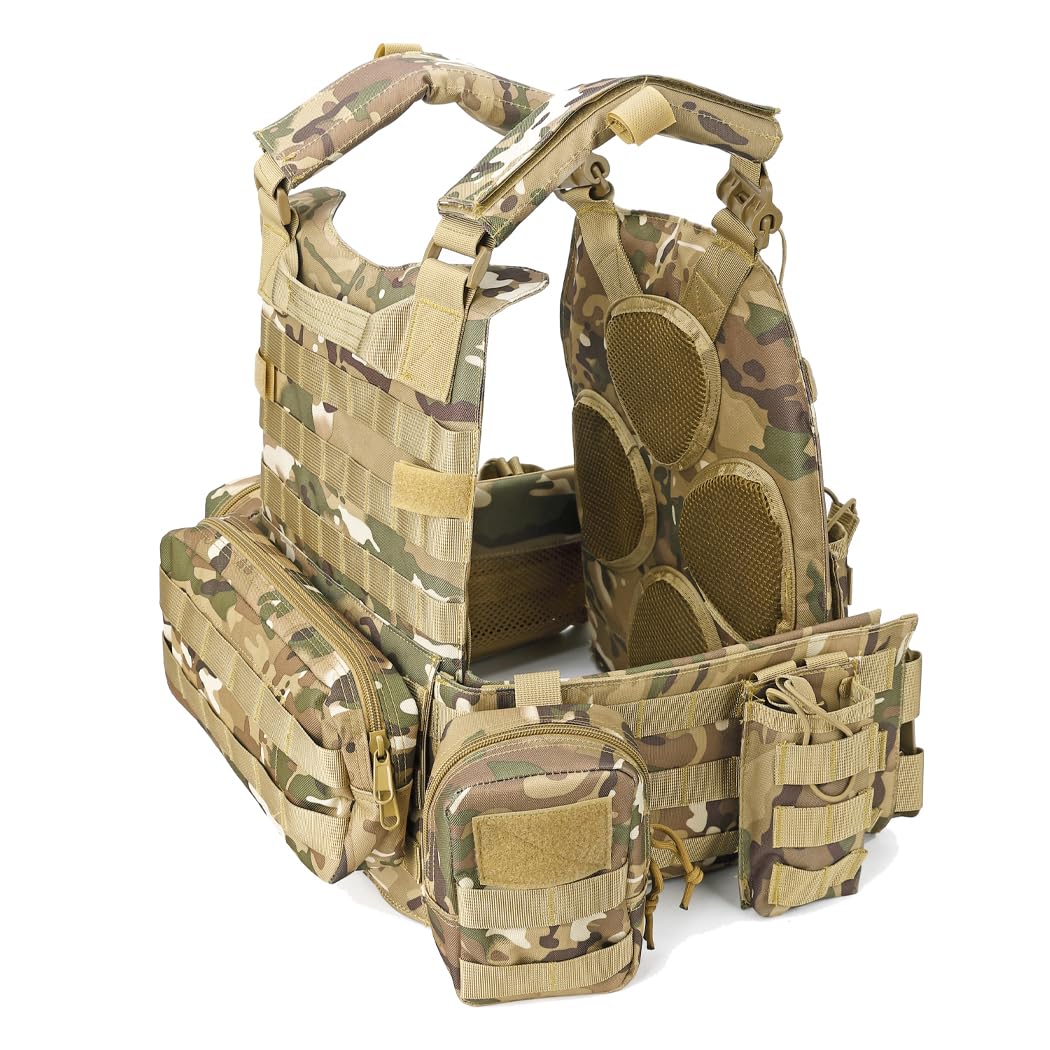 Bravery Tactical Military Vest – MOLLE Airsoft Quick Release Adjustable Modular Design for Men