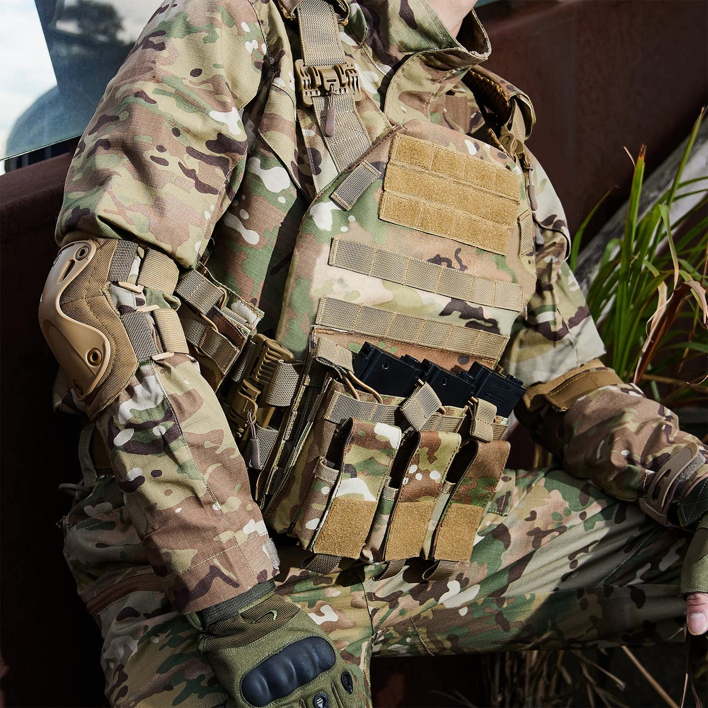 Bravery Tactical Vest - Lightweight 3D Breathable Quick Release Vest for Airsoft Adjustable Modular Training Gear Outdoor