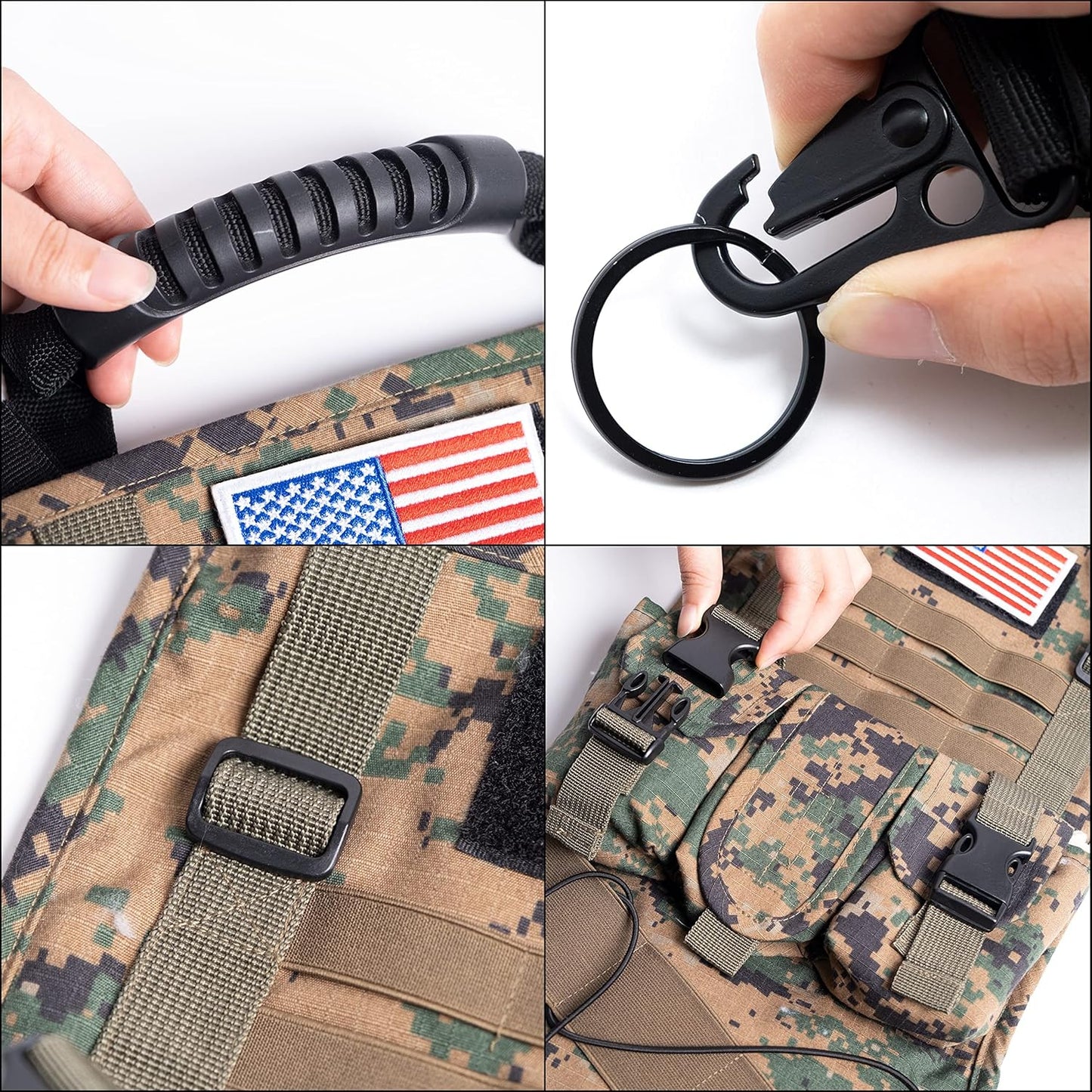 New Tactical Christmas Stockings US Military with MOLLE Gear Webbing Durable Christmas Ornament