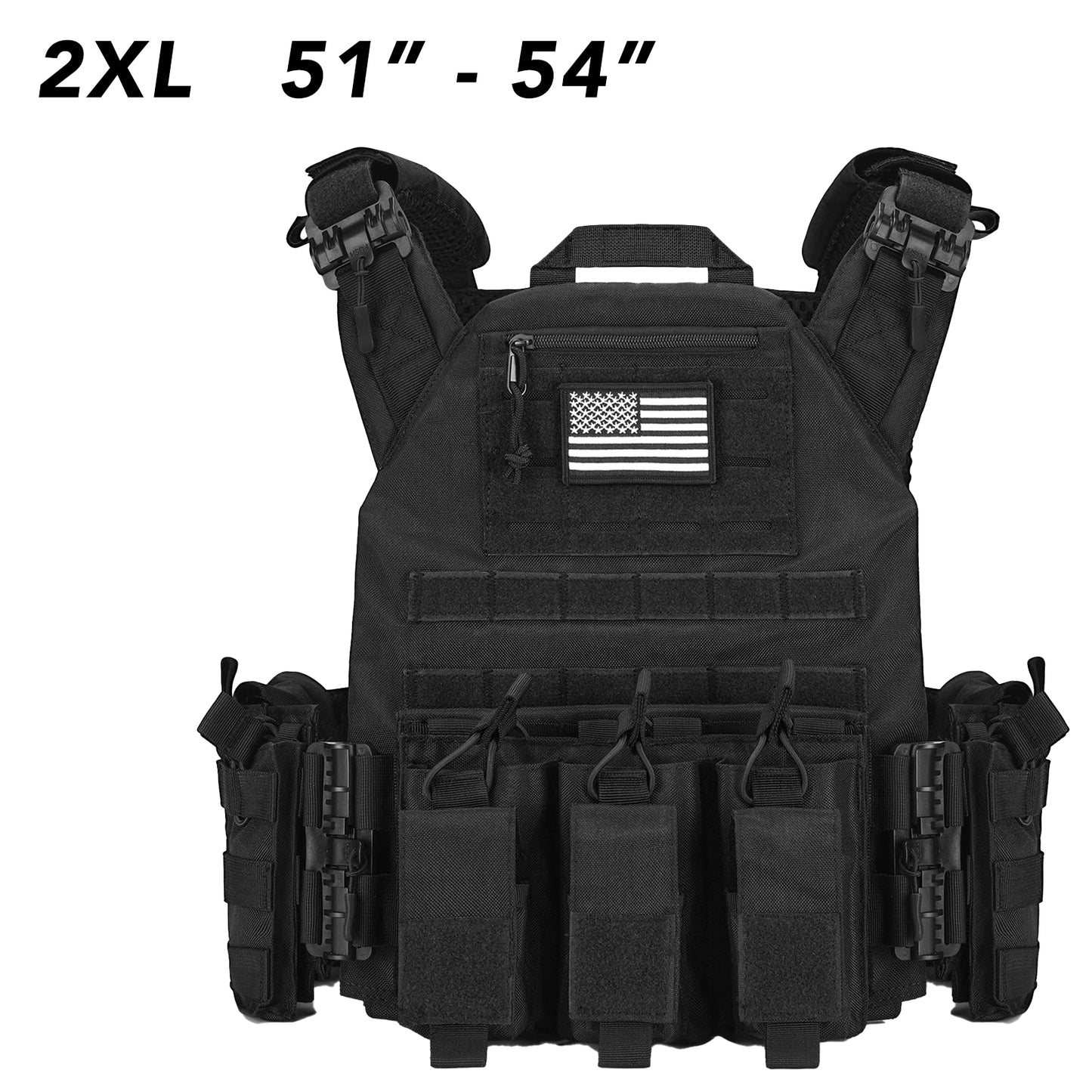Bravery Tactical Vest – Quick Release Adjustable Weighted Vest for Outdoor Use Breathable & Modular Design