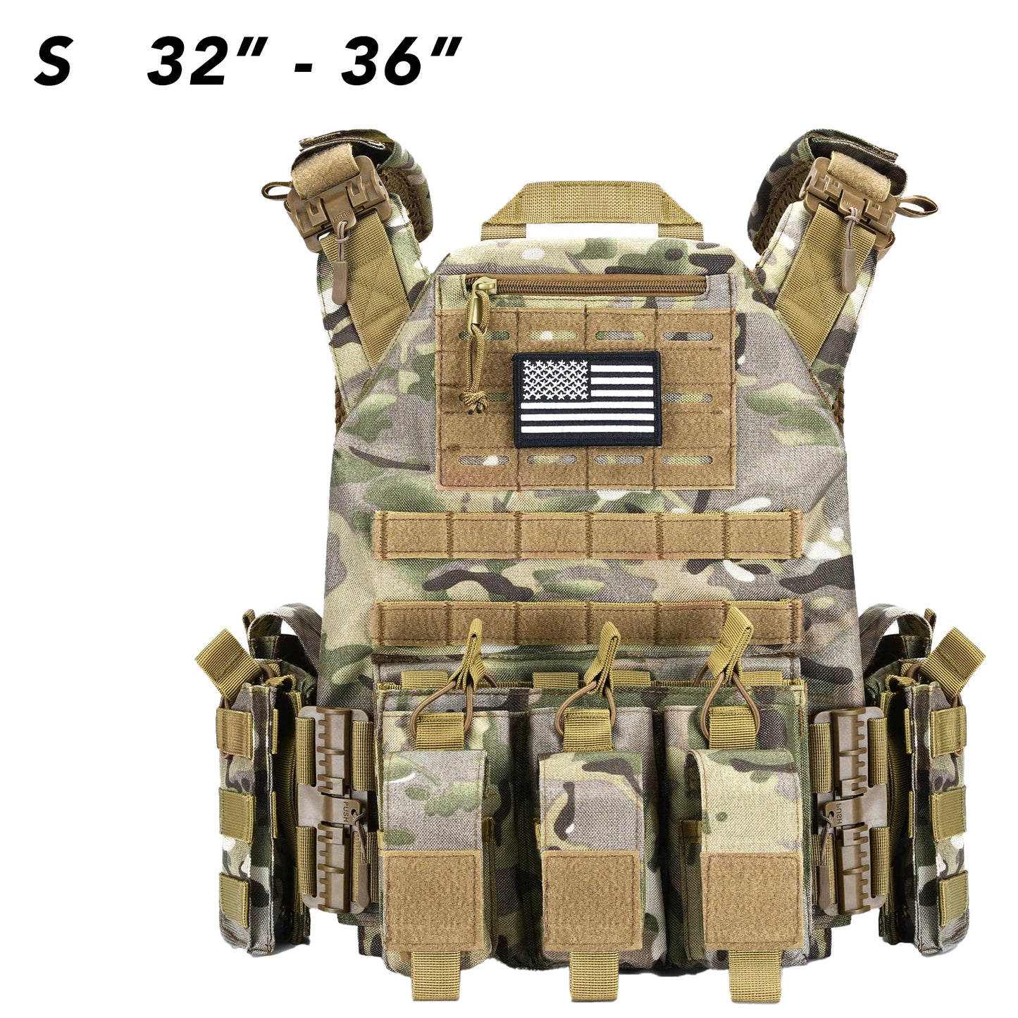 Bravery Tactical Vest – Quick Release Adjustable Weighted Vest for Outdoor Use Breathable & Modular Design