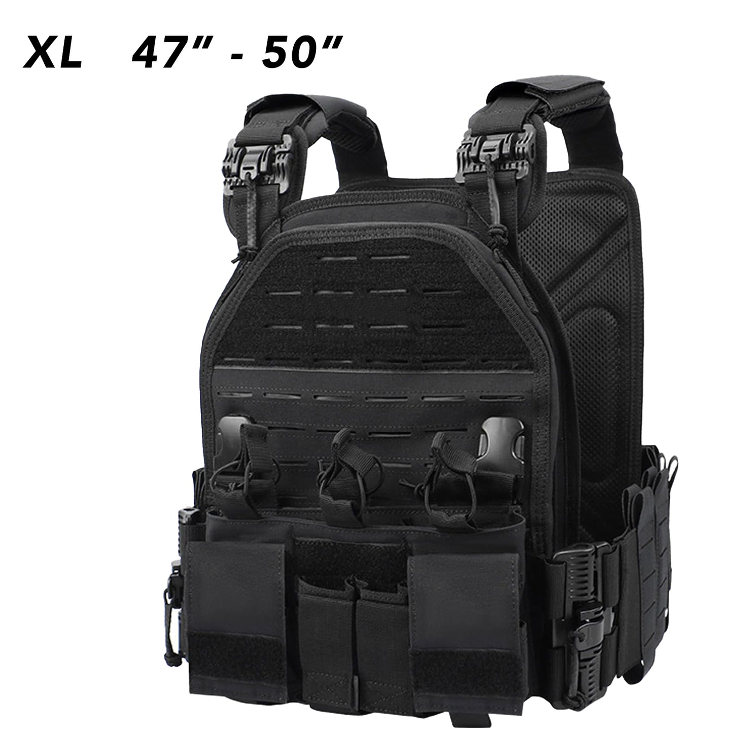 Bravery Tactical Vest - Lightweight MOLLE Quick Release with Magazine Placard