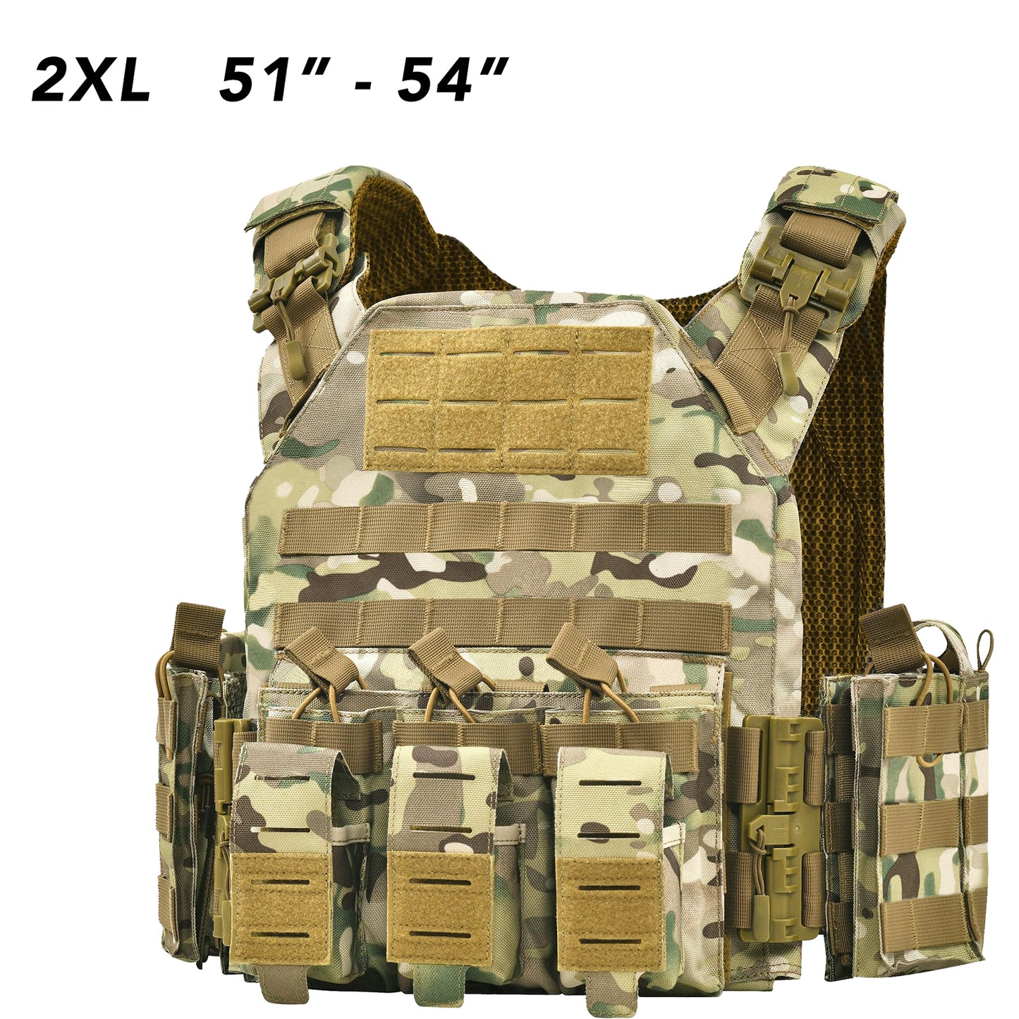 Bravery Tactical Vest - Lightweight 3D Breathable Quick Release Vest for Airsoft Adjustable Modular Training Gear Outdoor