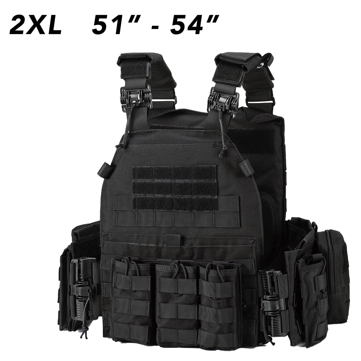 Bravery Tactical Military Vest – MOLLE Airsoft Quick Release Adjustable Modular Design for Men