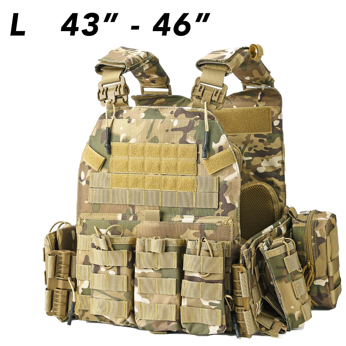 Bravery Tactical Military Vest – MOLLE Airsoft Quick Release Adjustable Modular Design for Men