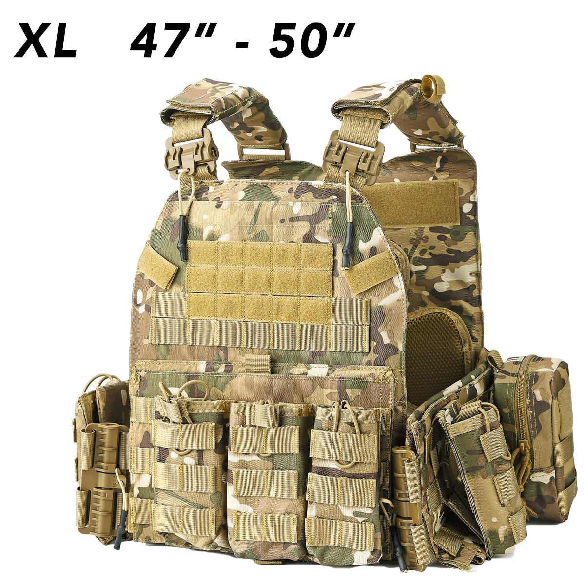 Bravery Tactical Military Vest – MOLLE Airsoft Quick Release Adjustable Modular Design for Men
