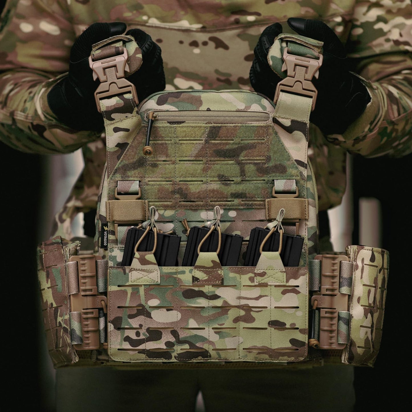 Bravery Tactical Vest - Quick Release Adjustable Airsoft Vest Lightweight Breathable Weighted Design