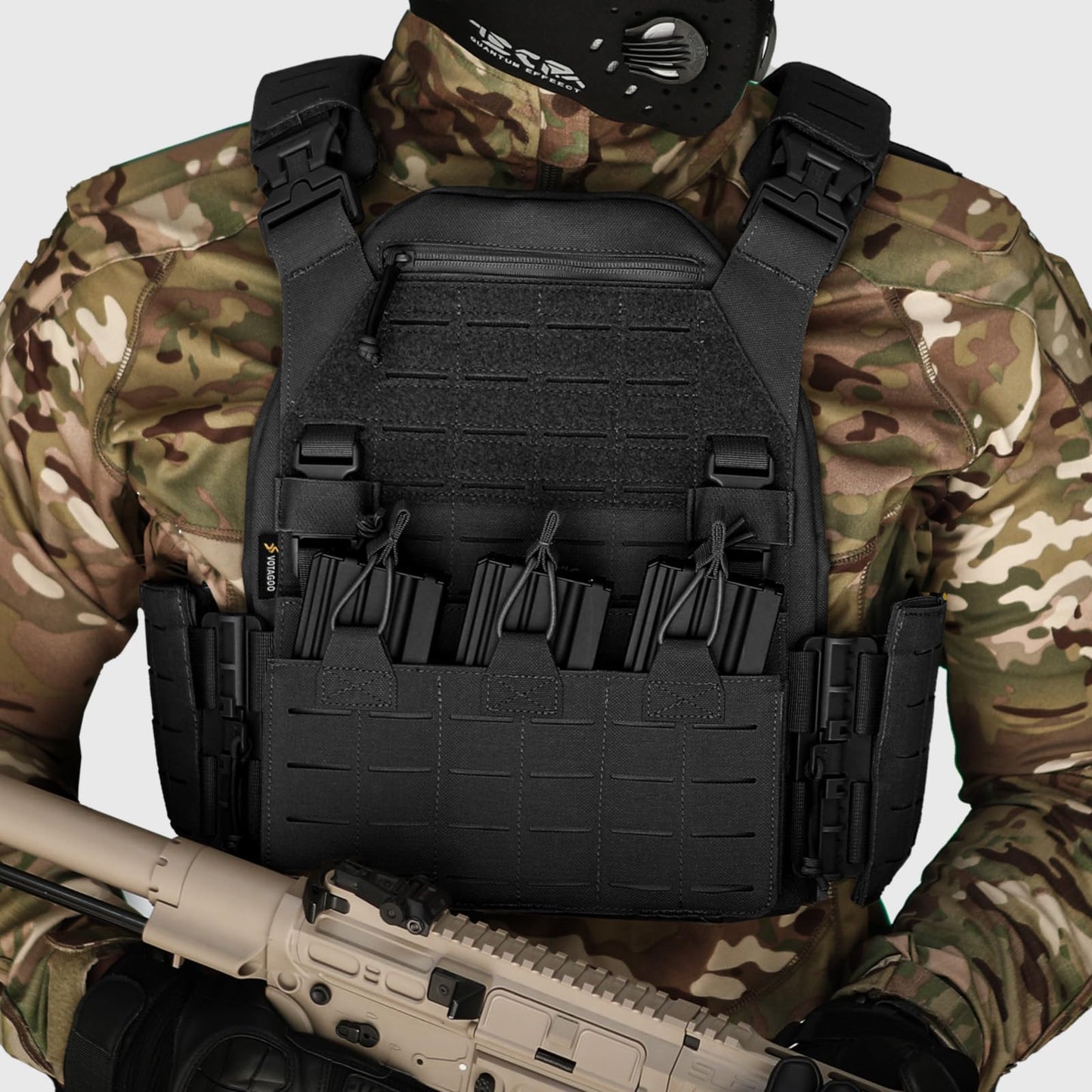 Bravery Tactical Vest - Quick Release Adjustable Airsoft Vest Lightweight Breathable Weighted Design